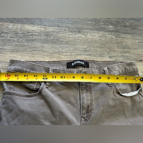 Express Ankle Legging Stretch Mid Rise Rise Jeans Gray Brown Size 10 R - Picture 4 of 8